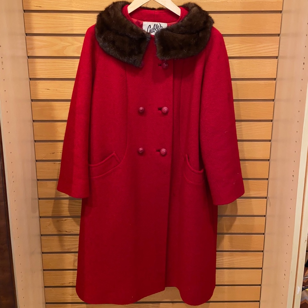 Gable’s Vintage Long Red Fur Coat